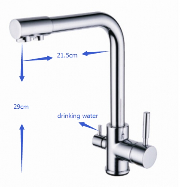 Baterie cu 3 cai T2303CR cromat lucios